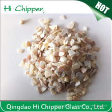 Lanscaping Glass Sand Crushed Glass Chips Декоративная стеклянная морская раковина